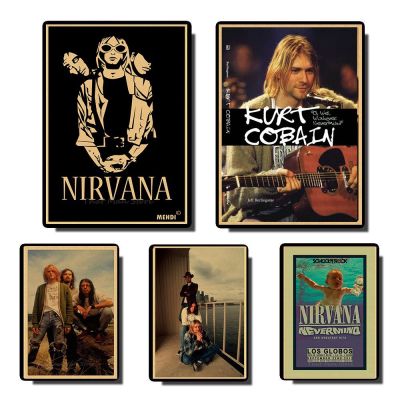 Vintage Poster Nirvana Kurt Cobain dormitory Kraft Rock Orchestra decorative painting Poster