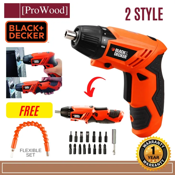 BLACK + DECKER KC4815 CORDLESS SCREWDRIVER 4.8V 200Rpm (15 BITS ...