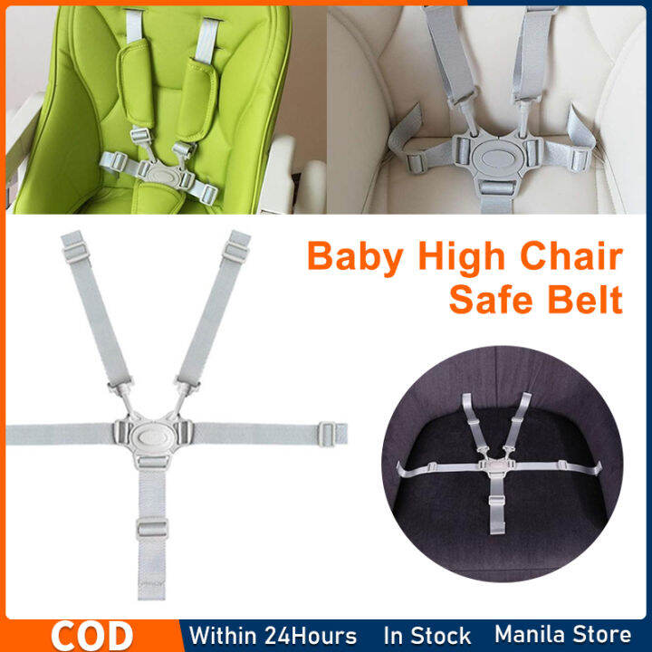 Adjustable Baby Seat Belt, 5 Point Harness High Chair Straps Universal