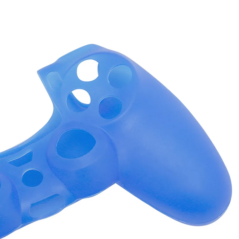 Protective cover for Sony PS4 controller silicone rubber skin grip with  ribbed handle - blue | ZedLabz