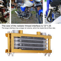 Universal Engine Oil Cooler Kit หม้อน้ำทองพร้อมอุปกรณ์ติดตั้งสำหรับ 125cc ‑ 250cc รถจักรยานยนต์ Dirt Pit Bike ATV