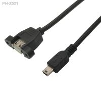 Mini USB Cable V3 to USB Type A Female Screw Lock Panel Mount Cable 30CM/50CM