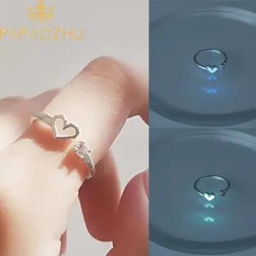 Luminous Glow Ring Glowing In The Dark Jewelry Unisex Decoration  Fluorescent Ring Ornaments For Women Men