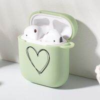 ■๑▲ Line Design Lover Heart Airpods Case Cute Silicone Coque Airpod 2 Cases Couple Gift Luxury Cover Air Pod Earphone Accessories