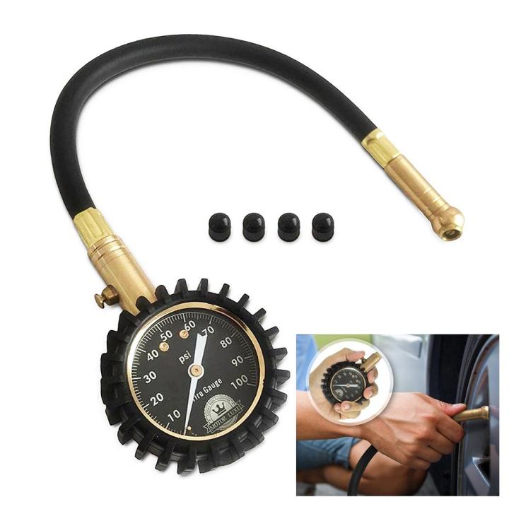 Tire Pressure Gauge 100 PSI Accurate Heavy Duty Air Pressure Tire Gauge For  Your Car Truck and Motorcycle with Free Valve Caps Lazada PH
