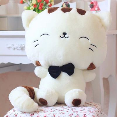 DYJJD Soft Kawaii Stuffed Toys Gift Xmas Gift Sofa Pillow Cat with Bow Plush Dolls Doll Cushion Stuffed Toys