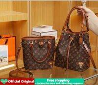 Size】LV กระเป๋าทรงถังกระเป๋าสะพายสำหรับผู้หญิง,กระเป๋าถือมีซิปแบบรูดสะพายไหล่คาดลำตัวพิมพ์ลายตัวอักษรของแท้ LV Neonoe กระเป๋าแฟชั่นใหม่กระเป๋าถือกระเป๋าโท้ทมีซิปเหมาะสำหรับช้อปปิ้งท่องเที่ยวจัดเลี้ยง