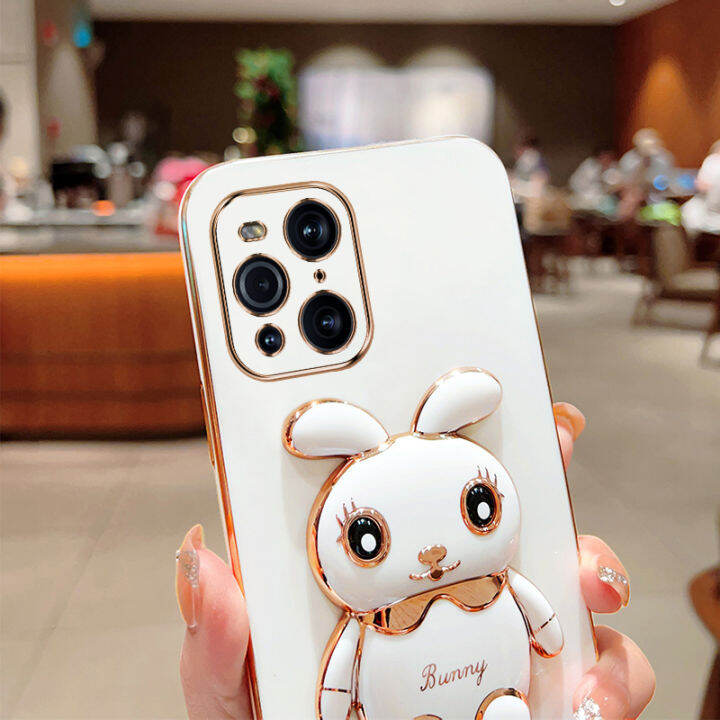 เคสโทรศัพท์นิ่มสำหรับออปโป้ไฟนด์-x3-x3-pro-เคสออปโป้ไฟนด์-x5-x5-pro-ที่ยึดตัวการ์ตูนกระต่ายการ์ตูนเคสโทรศัพท์โทรศัพท์กันกระแทก