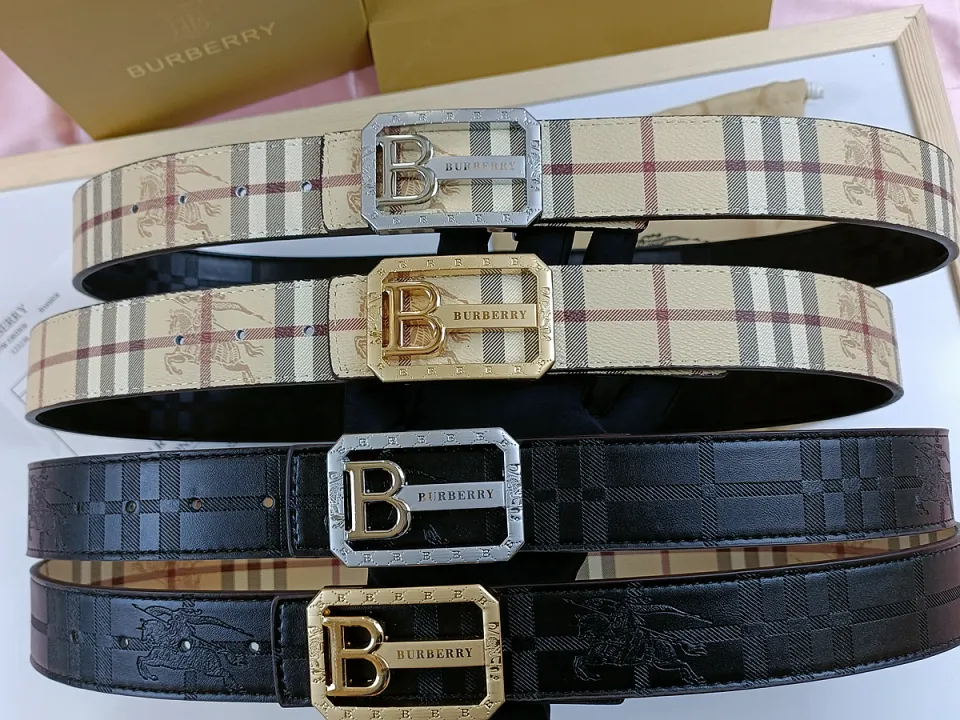 Burberry Leather Double B Buckle Belt, burberry