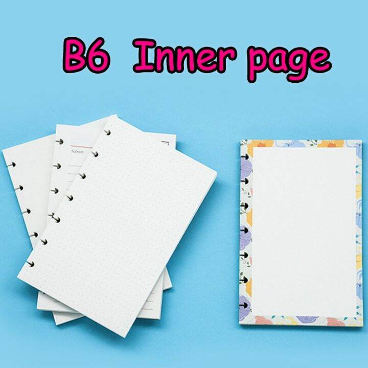 [NEW 2023] B6 Loose Leaf Core Replacement Mushroom Hole Inner Page ...