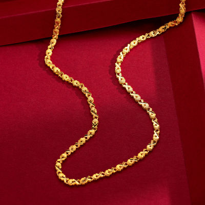 [จัดส่งฟรี] สร้อยคอทองคำแท้ 100% 96.5% 9999 สร้อยคอทองคำจี้ XL-117