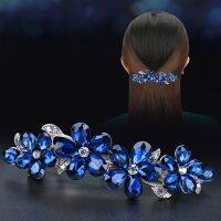 【CW】 Hair Rhinestone   2 Flowers - Barrette Aliexpress