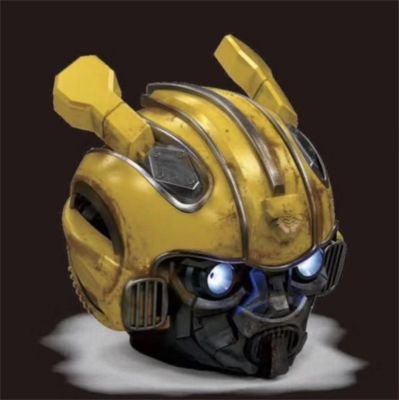 The Transformers Bumblebee Helmet Wireless Bluetooth 5.0 Speaker LED Light With Fm Radio Support TF Usb Mp3 For Phone Gift