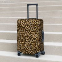 Cheetah Brown Orange Suitcase Cover Leopard Pattern Animal Print Fun Cruise Trip Protection Luggage Case Holiday