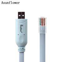 Asunflower ชิป FT232R USB สายเคเบิลคอนโซล RJ45อุปกรณ์เสริม USB ของซิสโก้ + ตัวปรับระดับ RS232 1.8เมตรสำหรับเราเตอร์ Huawei HP H3C ของซิสโก