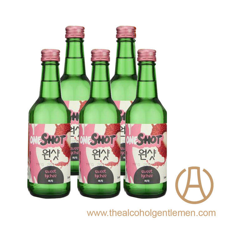 ONESHOT Sweet Lychee Soju (360ml X 5 bottles) Lazada Singapore