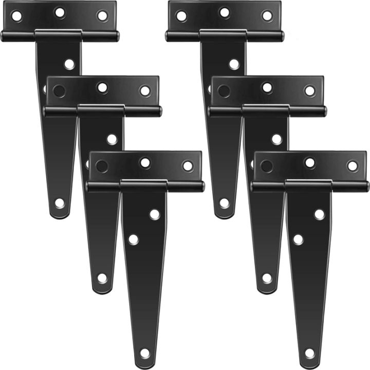 6-pcs-4-inch-t-strap-hinges-rustic-gate-strap-hinge-rustproof-gate-door-black-hinges-for-windows-fence-and-barn-gates