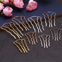 【YF】❏  5pcs 4 Teeth Metal Hair Fork Clip Stick Comb Gums Chinese Bridal Barrettes Accessories Decoration Making