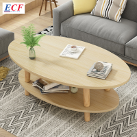 ECF Furniture โต๊ะกลาง รุ่น เอสเม่ โต๊ะหน้าโซฟา โต๊ะกาแฟ โต๊ะรับแขก 2 ชั้น ทรงกลม เรียบหรู สไตล์โมเดิร์น