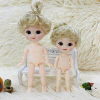 13/16 ซม.ตุ๊กตา 13 Movable Jointed Bjd ตุ๊กตาน่ารักใบหน้าลูกตาสีน้ำตาล Mini Naked Body DIY ตุ๊กตาของเล่นกับรองเท้าสำหรับของขวัญเด็ก-rangse22