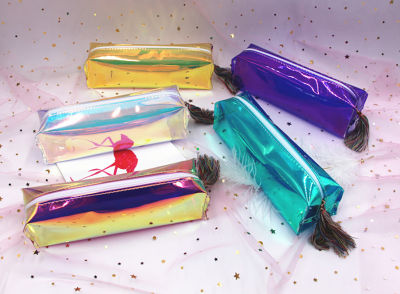 Stationery Penalty Stationery Holder Reflective Pencil Case Laser Transparent Pencil Case Large Capacity Pencil Case
