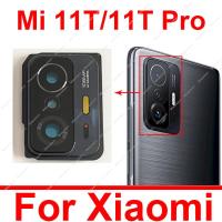 กล้องมองหลังเลนส์กระจกที่ครอบสำหรับ Xiaomi อะไหล่ที่ยึดเฟรมด้านหลัง Mi 11T Mi 11T Pro เลนส์กระจก