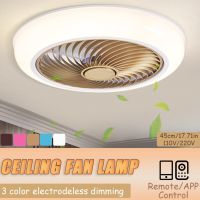 45CM 33W 110V/220V Intelligent Ceiling Fan Electric Fan With Lamp Bedroom Dec Ventilator Lamp Smart Control With Remote Bedroom Decor