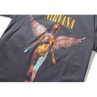 Nirvana เสื้อยืดแขนสั้นทรงหลวมสไตล์เร