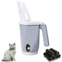 Integrated Cat Litter Shovel Thickened Large Capacity Instant Sand Leakage Cat Litter Scoop With Bag Holder