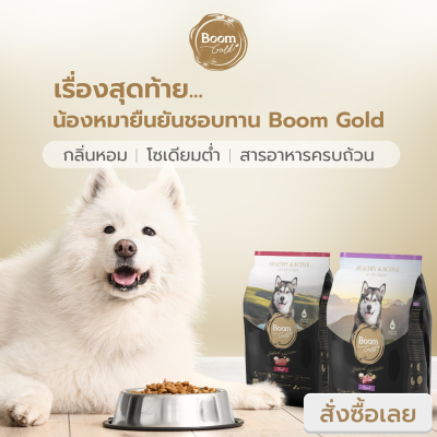 ฺBoom Gold อาหารลูกสุนัข ลูกหมา และสุนัขโต 1 kg