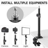 LazaraSportแท่นยึดโต๊ะ,13.8  -23.4  โต๊ะC Clamp Mount Stand,ตารางที่ปรับได้ขาตั้งมาตรฐาน1/4หัวตะปูควงสำหรับกล้องDSLR,แหวนไฟ