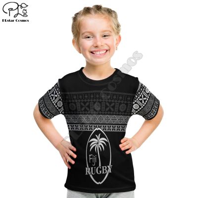 T Girl Summer Shirt Flying Oversized Print Tops Lifestyle Boy Rugby T-shirt [hot]Fiji Shirts Kids Kid Fijians 3D 2023 T