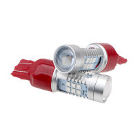 2ชิ้น T20 7440 W21W 7443 W21/5W หลอดไฟท้ายไฟเบรค LED รถขาวแดงเหลือง DRL ไฟสัญญาณอัตโนมัติ12V