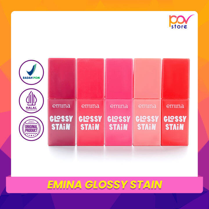 Emina Glossy Stain 3gr Lip Tint Gloss POV Store Lazada Indonesia