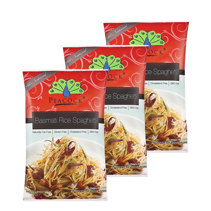 Peacock Brand Gluten Free Basmati Rice Spaghetti (3 x 200g) Lazada
