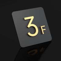 Bronze Gold Three-dimensional Floor Plate  Spot Custom Acrylic Floor Plate  Floor Number Unit Plate  Building Building Brand Wall Stickers Decals