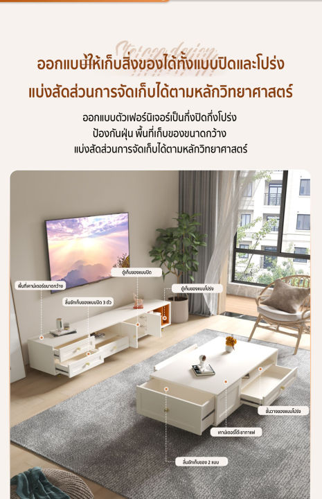 กทม-3-วัน-ส่ง-lxh-furniture-ชั้นวางทีวี-โต๊ะวางทีวี-ชุดโต๊ะกาแฟตู้วางทีวี-ตู้วางทีวี-ขนาด-200-ซม-โต๊ะน้ำชา-ขนาด-120-ซม-ขาว-ส้ม-ซื้อเป็นชุดถูกกว่า