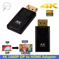 ZIAAN อะแดปเตอร์คุณภาพสูงขนาดเล็กขั้วต่อเสียงวิดีโอ DP เป็น HDMI-Compatible สายเคเบิลอะแดปเตอร์ DP ตัวผู้เป็น HDMI พอร์ตแสดงผลตัวแปลงสัญญาณ DP เป็น HDMI Converter Display Port To หัวแปลงสัญญาณ HDMI