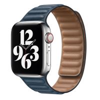 Leather Loop Strap for Apple Watch Band 44mm 40mm 45mm 41mm Magnetic Link Bracelet iWatch Ultra 49mm Seires 8 7 6 SE 5 4 3 42mm