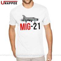 เสื้อเชิ้ตผ้าฝ้ายพิมพ์ลาย MIG 21ขนาด2022 6XL สำหรับผู้ชายเสื้อคอกลมแขนสั้นแบบกำหนดเองขนาด5XL