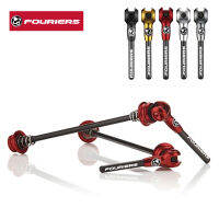 FOURIERS Quick Release Axle QR Titanium 43G คาร์บอนไฟเบอร์น้ำหนักเบา Q.r. ล้อจักรยาน1คู่