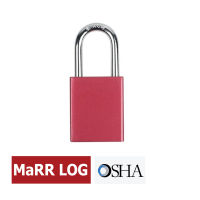 แม่กุญแจนิรภัย Aluminum Padlock Steel Shackle RED (BD-A20) MaRR LOG