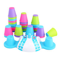 Montessori Educational Toys Baby Stacking Cup Colorful Inligence Gift Folding Tower Play Set Cup Stacking Building Blocks