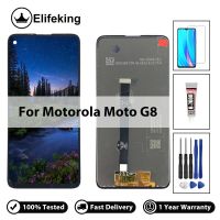 จอแอลซีดีสำหรับ Motorola Moto G8จอแสดงผล XT2045-1หน้าจอสัมผัสเครื่องอ่านพิกัดโทรศัพท์มือถือประกอบแทนที่ด้วยเครื่องมือ100% ผ่านการทดสอบ