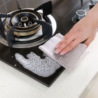 Kitchen disposable dishcloth does not stick to oil does not remove hair absorbs water household dry and wet Superfine fiber