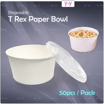 350mi Disposable Soup Bowls 100% Biodegradable Paper Bowls for hot Soups  Appetizers Household Food Containers