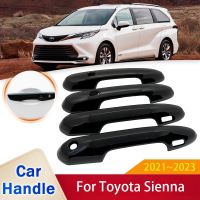 [HOT HUIQKKJKUIO 556] สำหรับ Toyota Sienna 4 MK4 XL40 2022 2023เงาสีดำสติกเกอร์ฝาครอบมือจับประตูประดับรถยนต์อุปกรณ์ป้องกัน