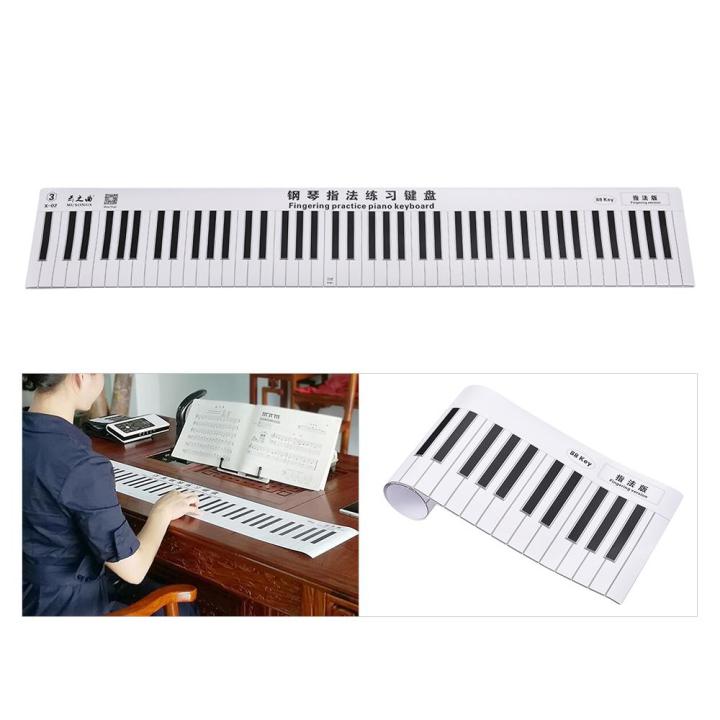 Fingering Version 88 Keys Piano Keyboard Fingering Practice Chart Sheet ...