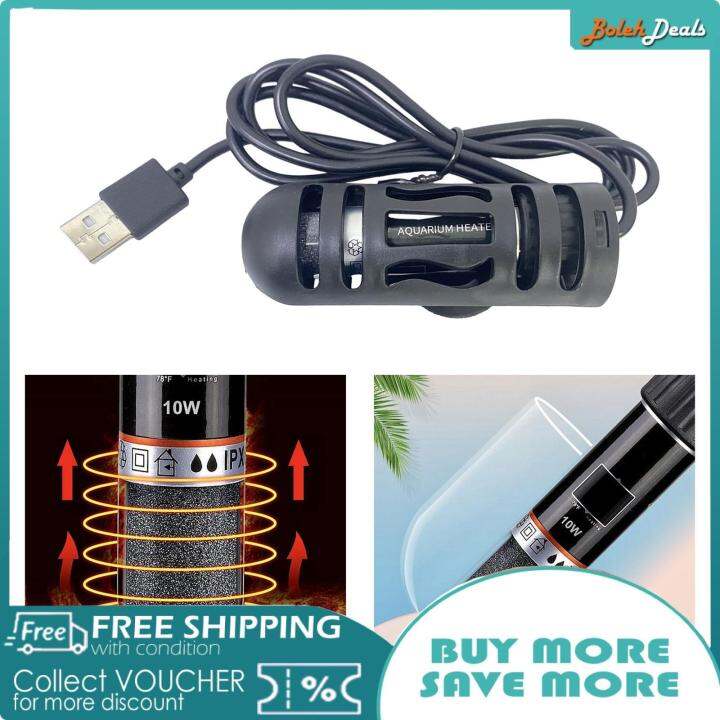 BolehDeals Mini Aquarium Heater Fish Tank Heater Intelligent 5V USB