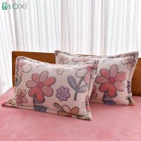 【hot】∋∋ Fleece Pillowcase 19x29In Cover Soft Warm Pink Cushion